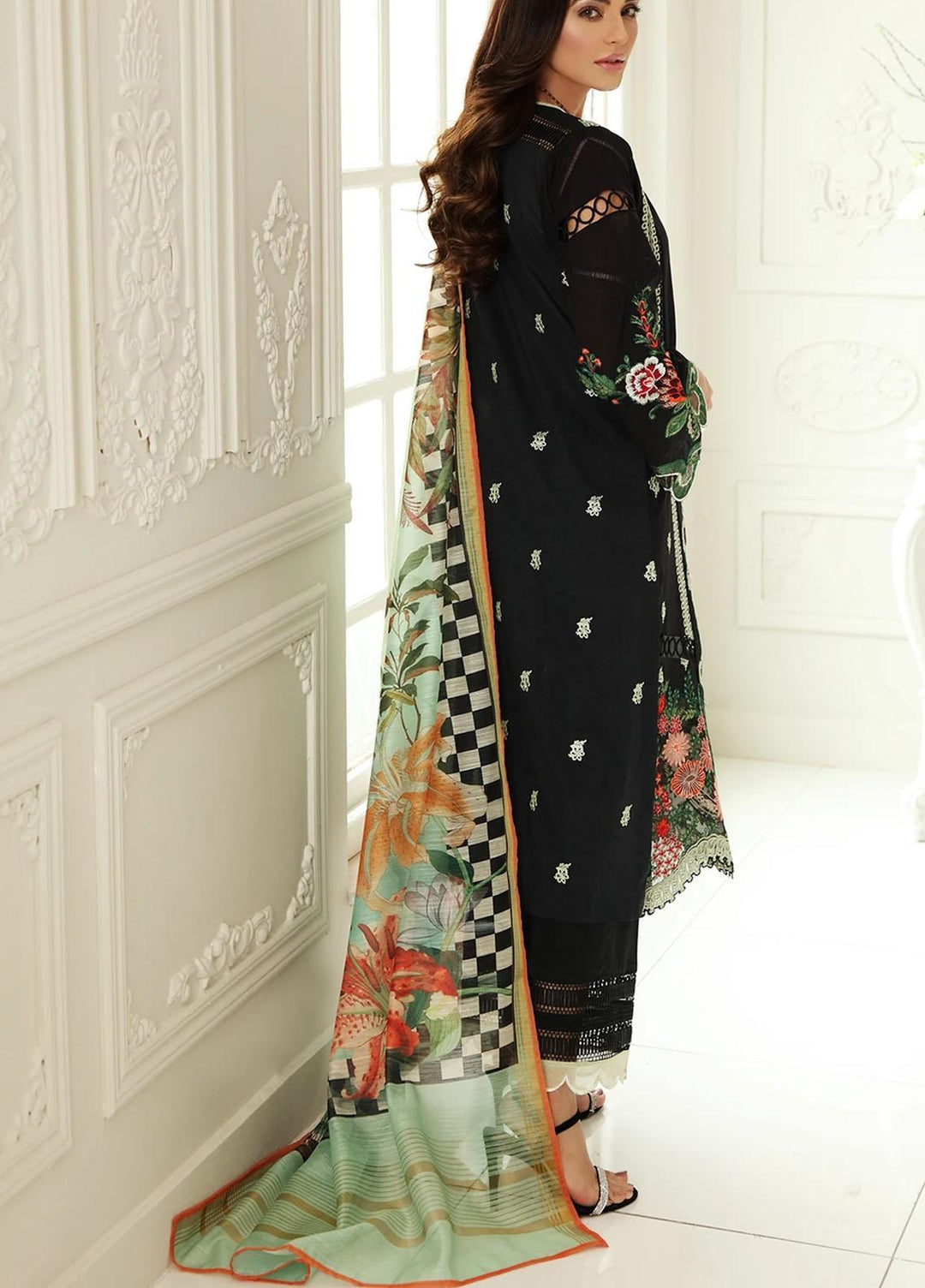 Sable Vogue Embroidered Lawn Suits Unstitched 3 Piece SV21-L2 03 Luna Forest - Luxury Collection