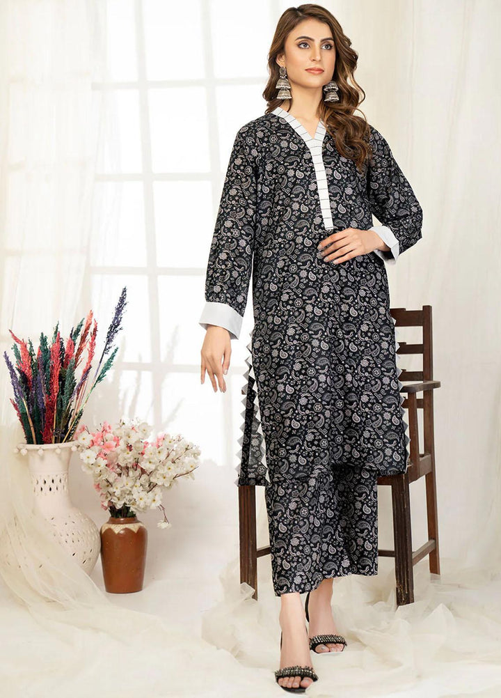 Safwa Printed Lawn Suits Unstitched 2 Piece SW23O OR-04 - Summer Collection
