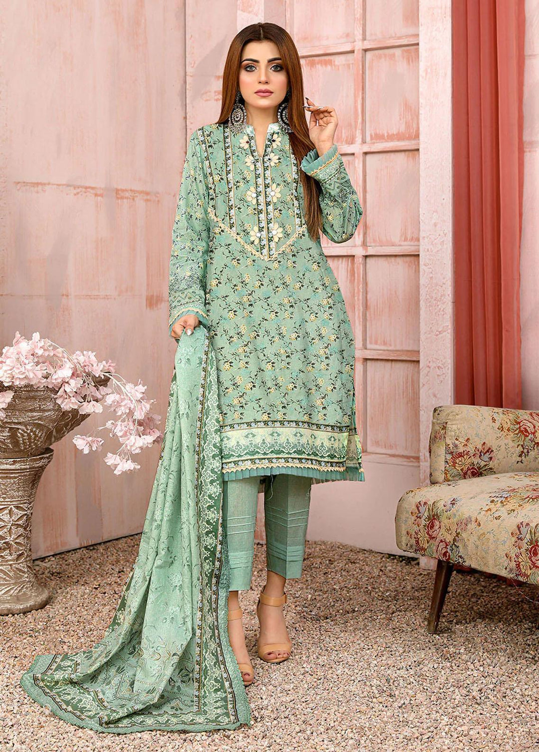 Mother Collection By Safwa Embroidered Lawn Suits Unstitched 3 Piece SW23ML MEK-01 - Summer Collection