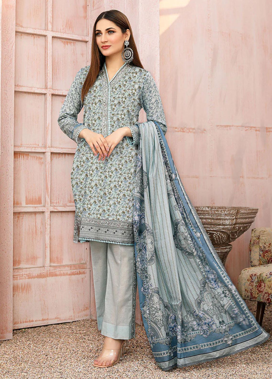 Mother Collection By Safwa Embroidered Lawn Suits Unstitched 3 Piece SW23ML MEK-02 - Summer Collection