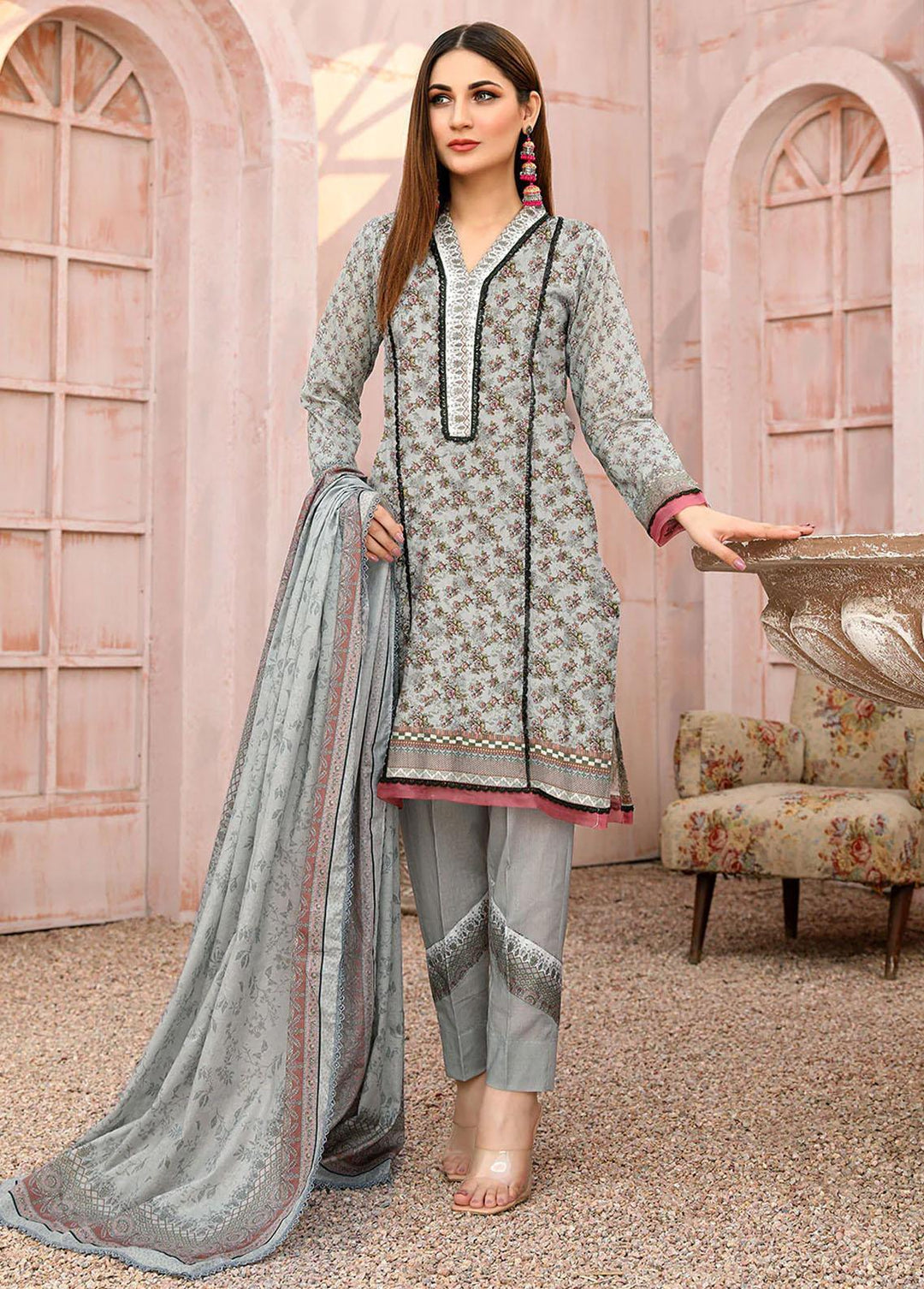 Mother Collection By Safwa Embroidered Lawn Suits Unstitched 3 Piece SW23ML MEK-04 - Summer Collection