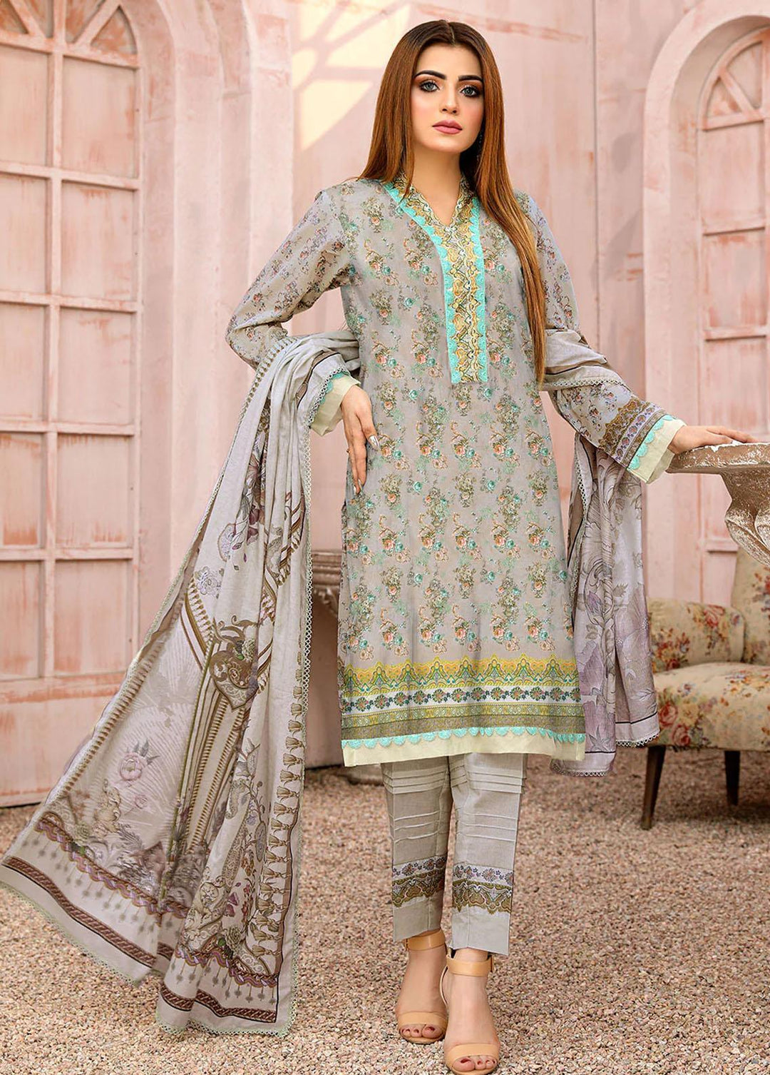 Mother Collection By Safwa Embroidered Lawn Suits Unstitched 3 Piece SW23ML MEK-05 - Summer Collection