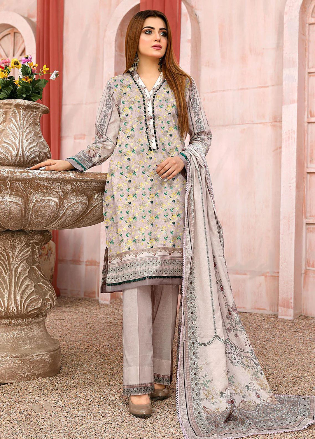 Mother Collection By Safwa Embroidered Lawn Suits Unstitched 3 Piece SW23ML MEK-07 - Summer Collection