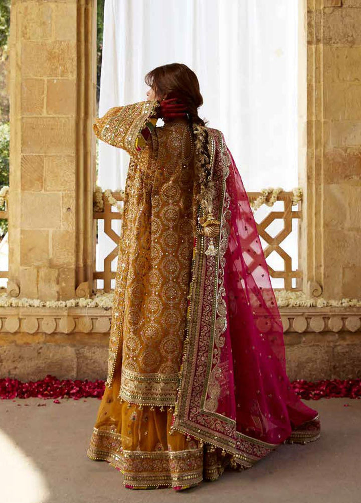 Sagar Kinaray By MNR Embroidered  Suits Unstitched 3 Piece MNR23SK ZWU23-21 KESARI - Wedding Collection