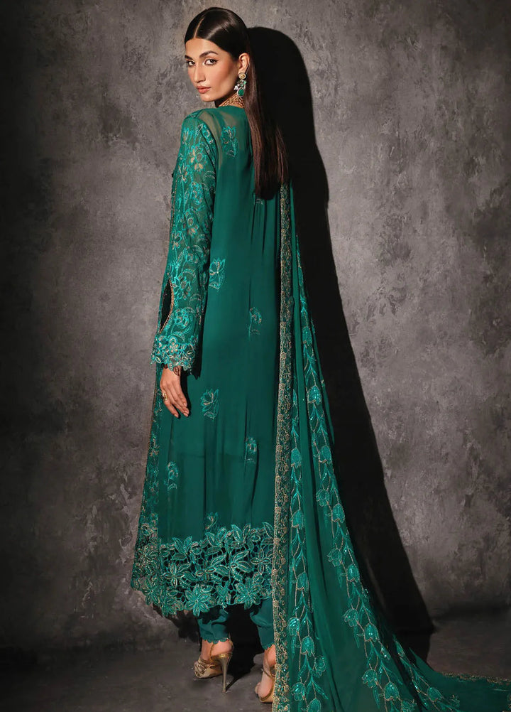 Sage By Rajbari Embroidered Chiffon Suit Unstitched 4 Piece RB24Sf D-01 Opulance - Formal Collection