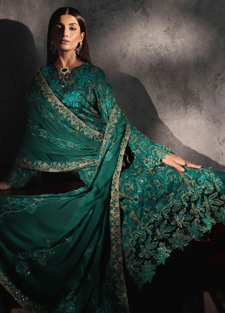 Sage By Rajbari Embroidered Chiffon Suit Unstitched 4 Piece RB24Sf D-01 Opulance - Formal Collection