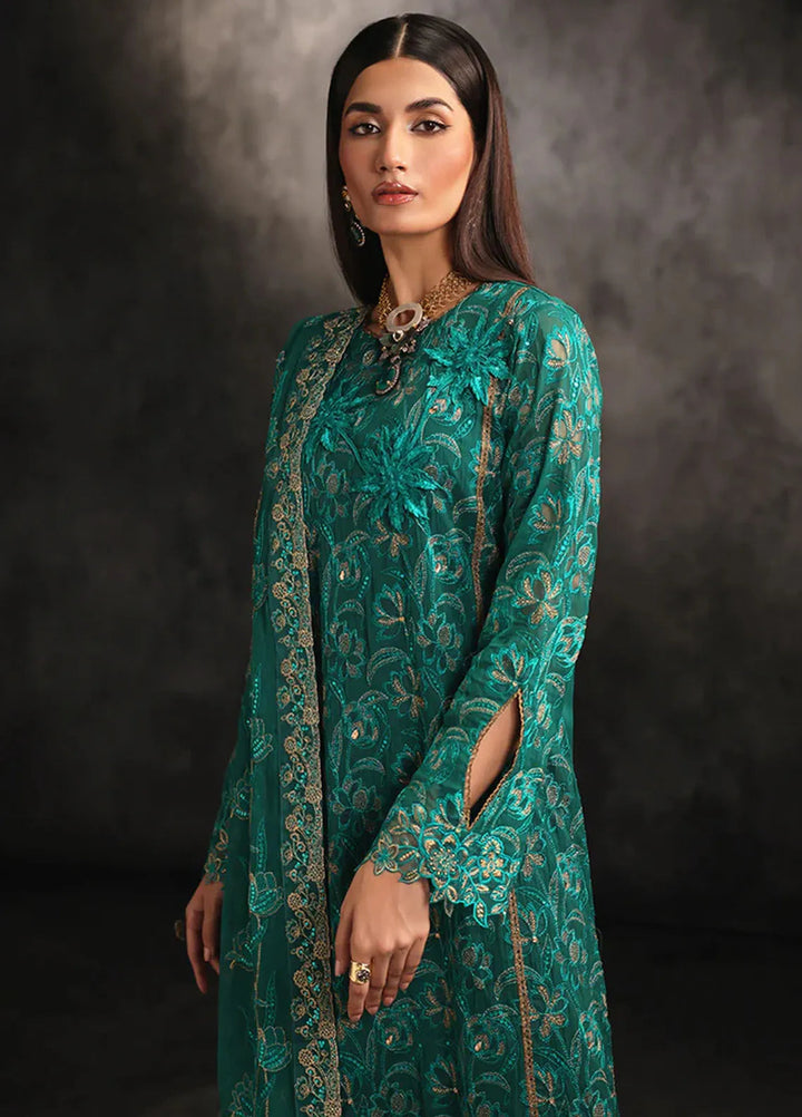 Sage By Rajbari Embroidered Chiffon Suit Unstitched 4 Piece RB24Sf D-01 Opulance - Formal Collection