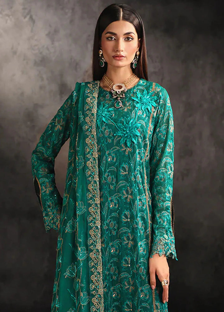 Sage By Rajbari Embroidered Chiffon Suit Unstitched 4 Piece RB24Sf D-01 Opulance - Formal Collection