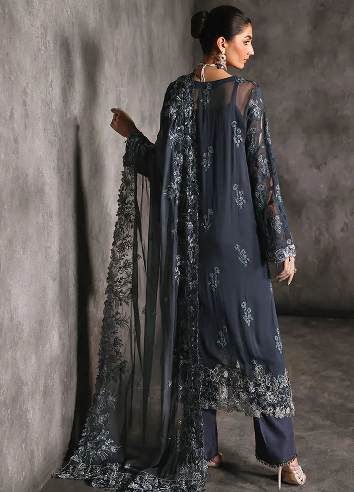 Sage By Rajbari Embroidered Chiffon Suit Unstitched 4 Piece RB24Sf D-02 Seran - Formal Collection