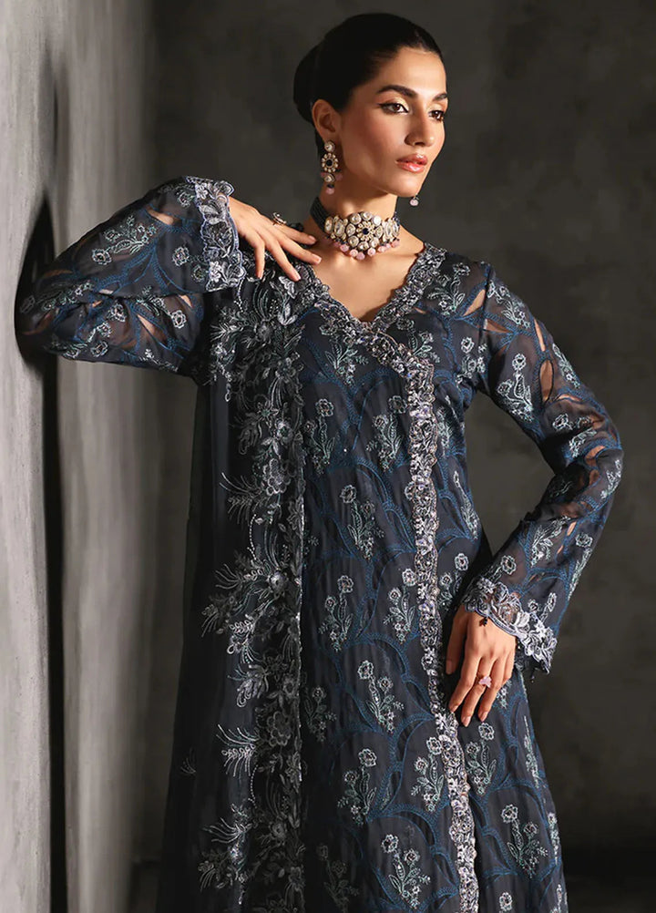 Sage By Rajbari Embroidered Chiffon Suit Unstitched 4 Piece RB24Sf D-02 Seran - Formal Collection