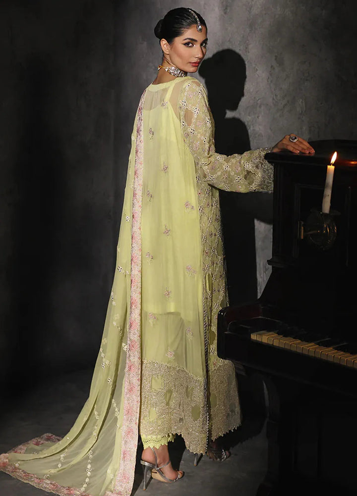 Sage By Rajbari Embroidered Chiffon Suit Unstitched 4 Piece RB24Sf D-05 Ivy - Formal Collection