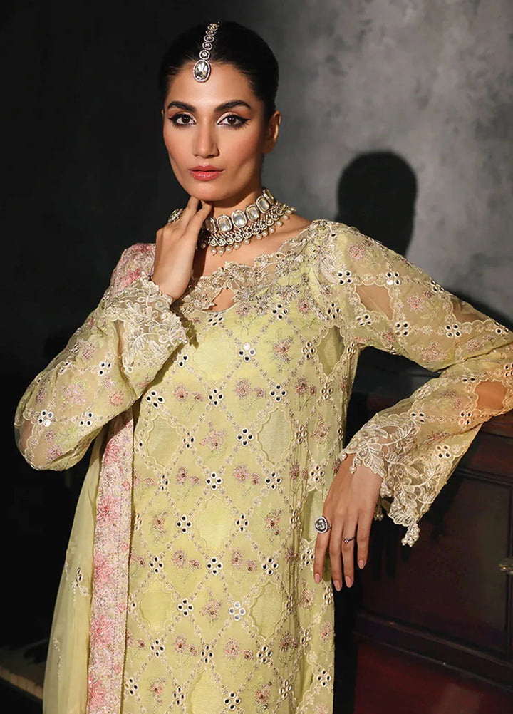 Sage By Rajbari Embroidered Chiffon Suit Unstitched 4 Piece RB24Sf D-05 Ivy - Formal Collection