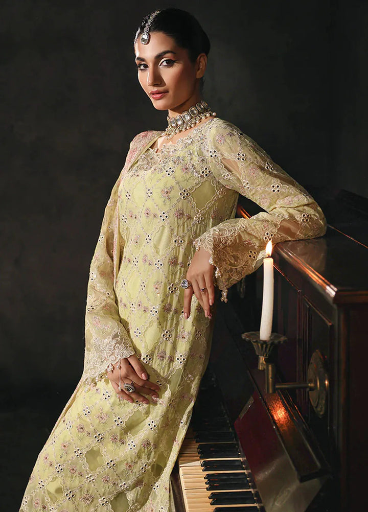 Sage By Rajbari Embroidered Chiffon Suit Unstitched 4 Piece RB24Sf D-05 Ivy - Formal Collection