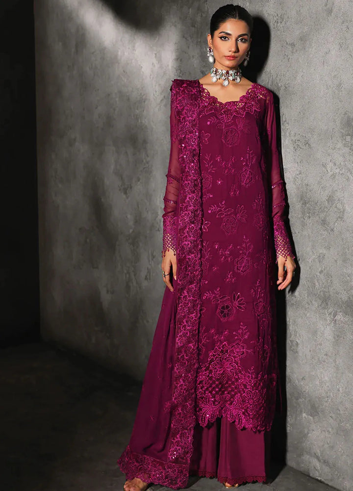 Sage By Rajbari Embroidered Chiffon Suit Unstitched 4 Piece RB24Sf D-06 Elysian - Formal Collection