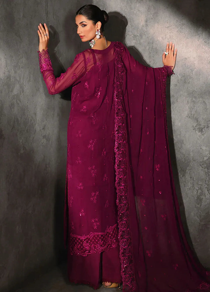 Sage By Rajbari Embroidered Chiffon Suit Unstitched 4 Piece RB24Sf D-06 Elysian - Formal Collection