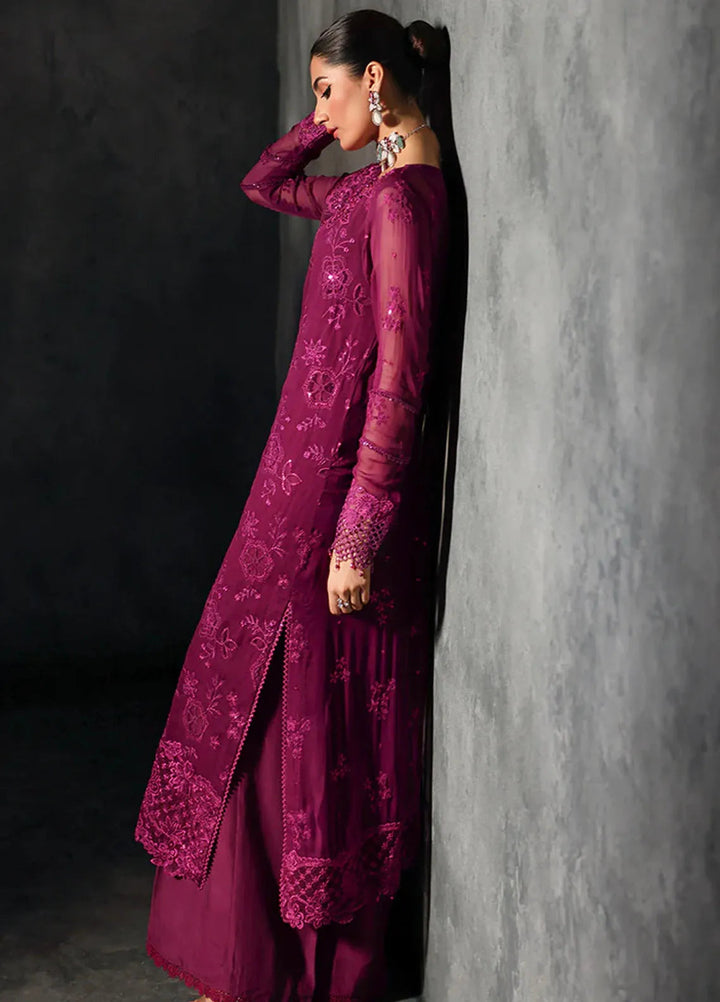 Sage By Rajbari Embroidered Chiffon Suit Unstitched 4 Piece RB24Sf D-06 Elysian - Formal Collection