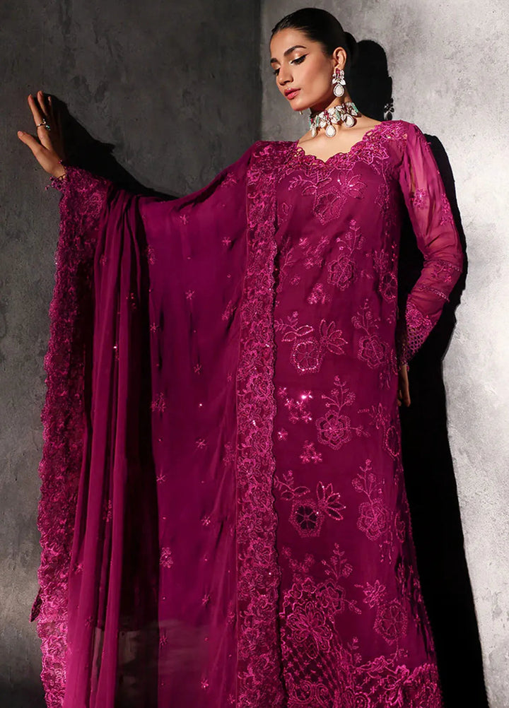 Sage By Rajbari Embroidered Chiffon Suit Unstitched 4 Piece RB24Sf D-06 Elysian - Formal Collection