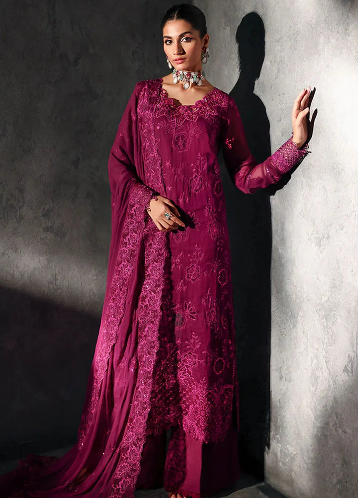 Sage By Rajbari Embroidered Chiffon Suit Unstitched 4 Piece RB24Sf D-06 Elysian - Formal Collection