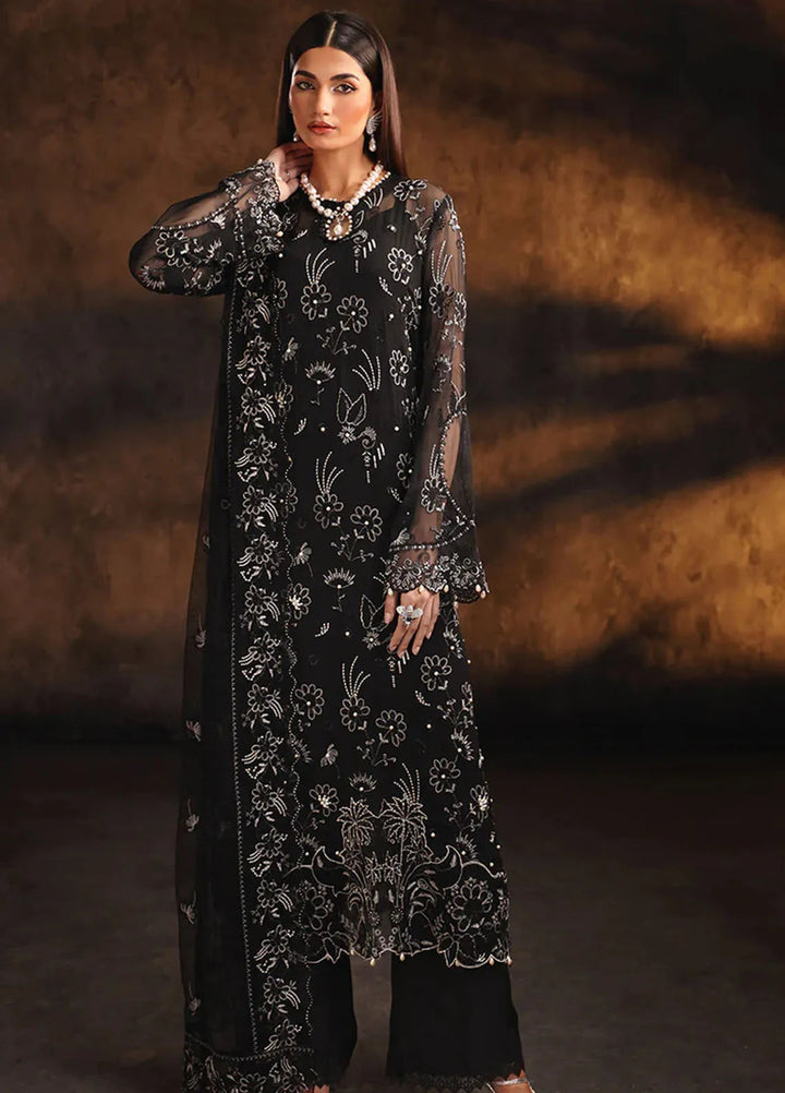 Sage By Rajbari Embroidered Chiffon Suit Unstitched 4 Piece RB24Sf D-08 Scintilla - Formal Collection