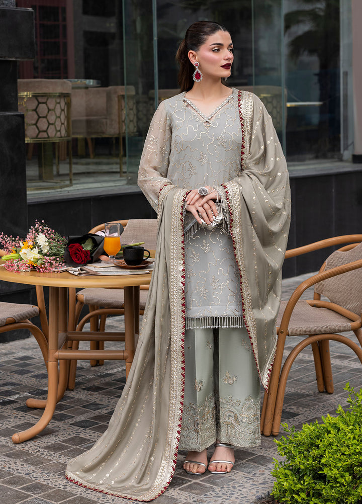 Sahane Embroidered Chiffon Suits Unstitched 3 Piece CT 25007 Dew - Formals Collection