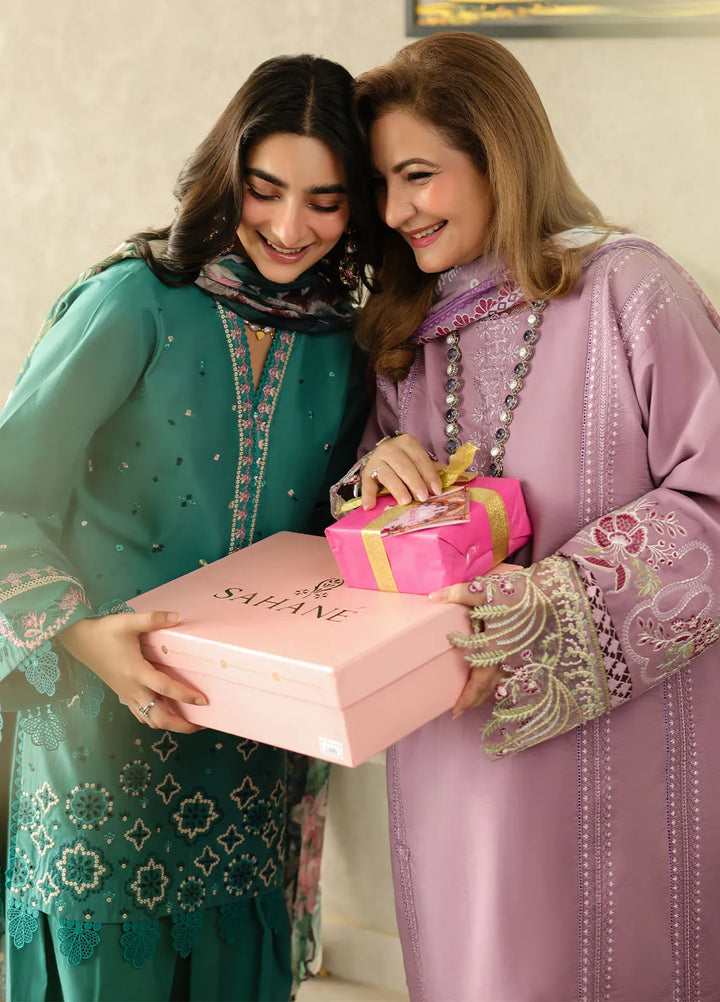 Sahane Embroidered Lawn Suits Unstitched 3 Piece SNE25IL CT-21004 Ameta - Summer Collection