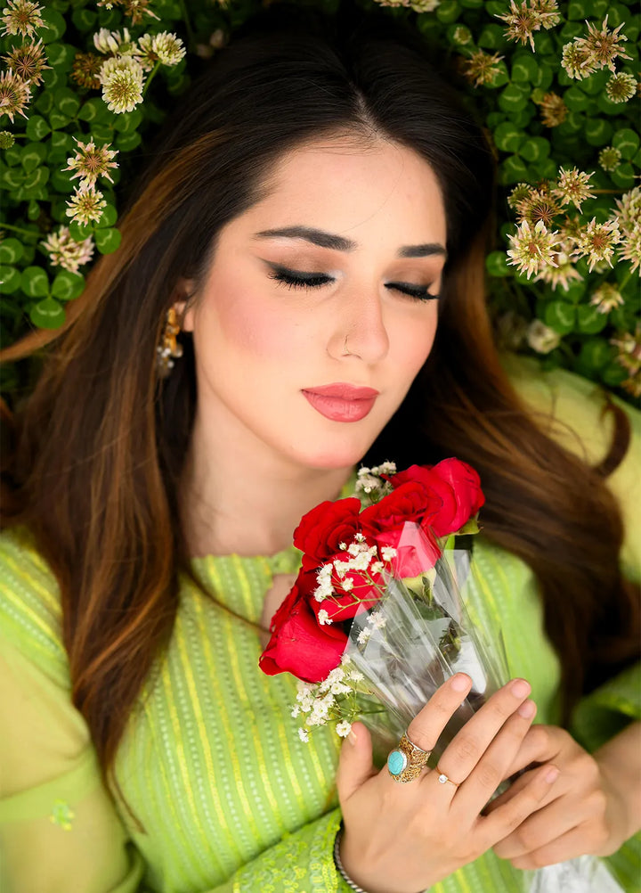 Sahane Pret Embroidered Chiffon 3 Piece Suit CT 12001-Mystic Mirage