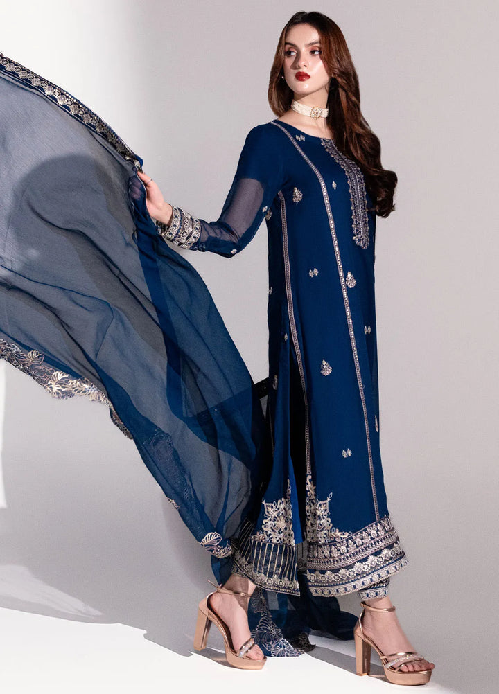 Sahane Pret Embroidered Chiffon 3 Piece Suit ME-03 Myrto