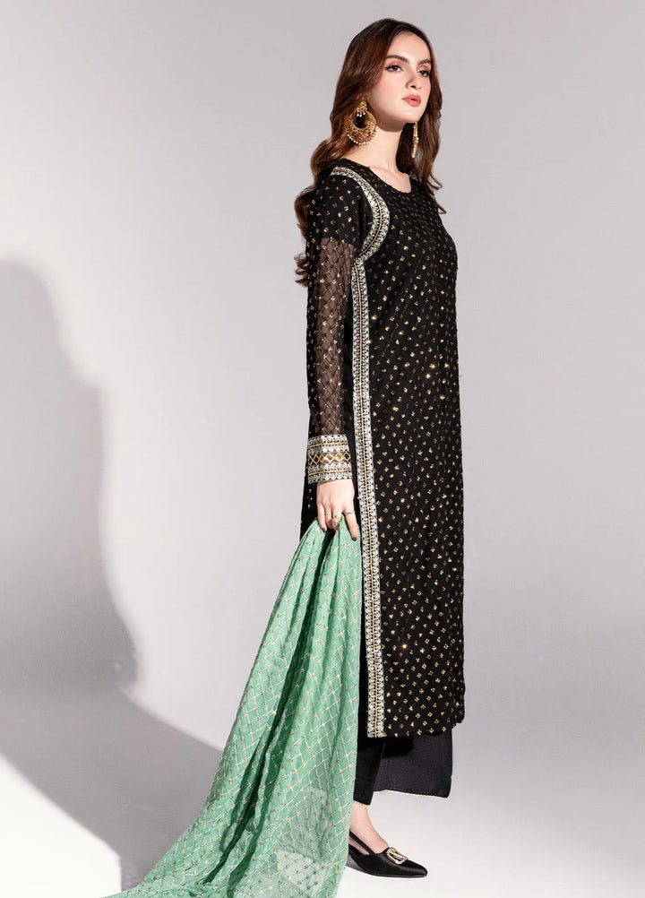 Sahane Pret Embroidered Chiffon 3 Piece Suit ME-04 Nyx