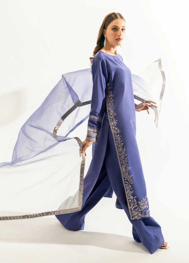 Sahane Pret Embroidered Raw Silk 3 Piece Suit ME 24006 Aksel