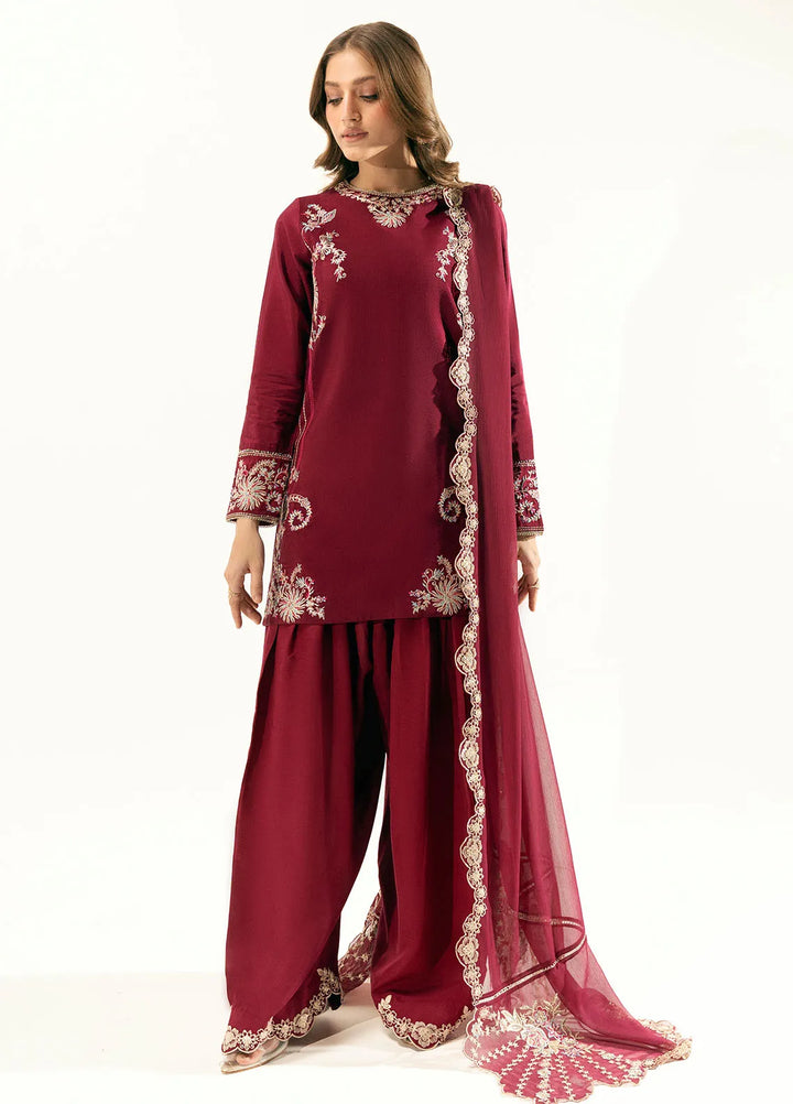 Sahane Pret Embroidered Raw Silk 3 Piece Suit ME 24008 Camilla