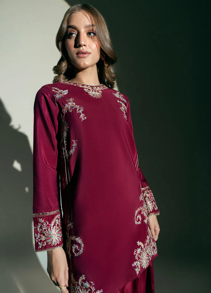 Sahane Pret Embroidered Raw Silk 3 Piece Suit ME 24008 Camilla