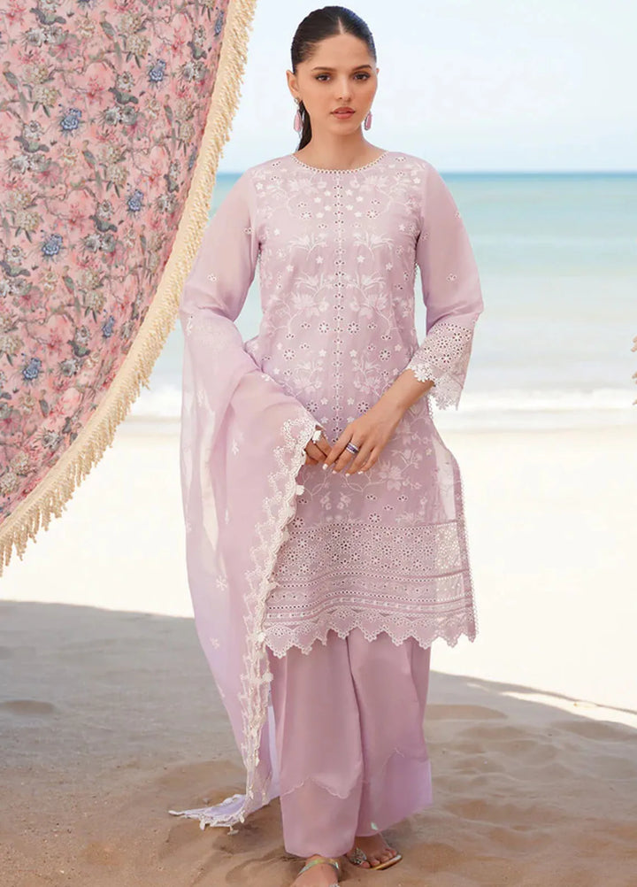 Sahar Chikankari Lawn Suit Unstitched 3 Piece SHR24C D-06 - Summer Collection