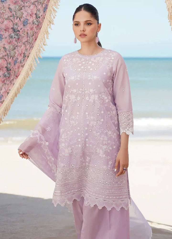 Sahar Chikankari Lawn Suit Unstitched 3 Piece SHR24C D-06 - Summer Collection