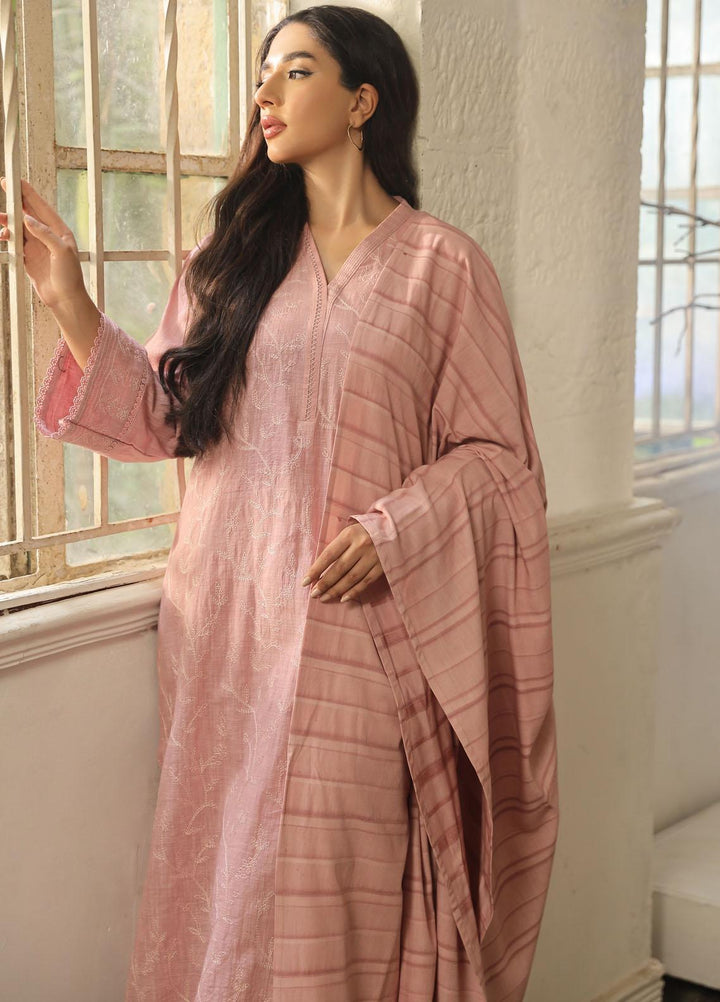 Sahar Embroidered Cross Hatch Suits Unstitched 3 Piece SHR23CH SD-V2-23-04 - Winter Collection