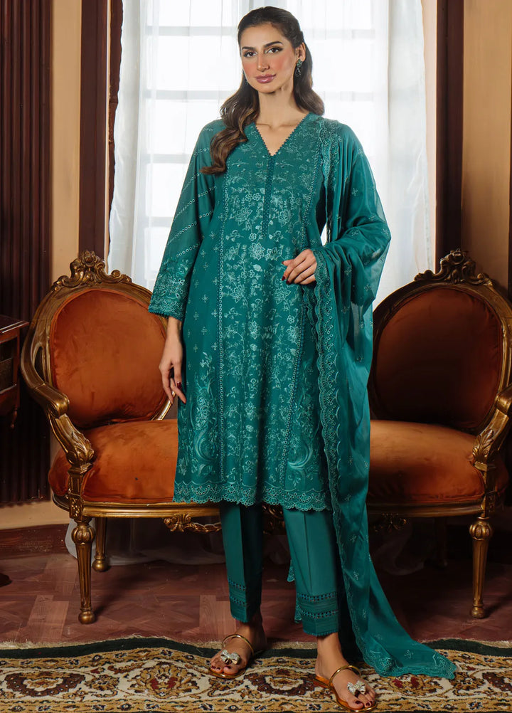 Sahar Embroidered Chikankari Suit Unstitched 3 Piece CK-25-V1-01 Regal Reverie - Festive Collection