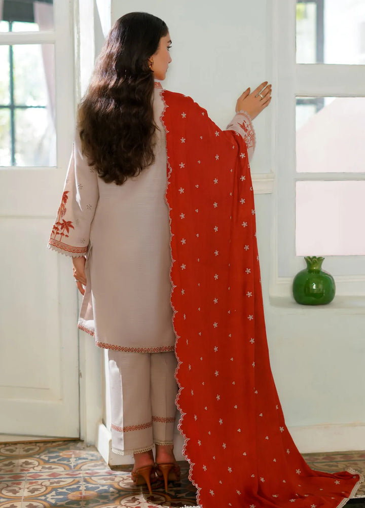 Sahar Embroidered Khaddar Suit Unstitched 3 Piece SHR24A EDK-24-V2-05 - Winter Collection