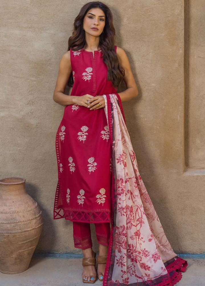 Sahar Embroidered Lawn Suit Unstitched 3 Piece SHR24LS S24-ES-L1-03 - Spring Summer Collection
