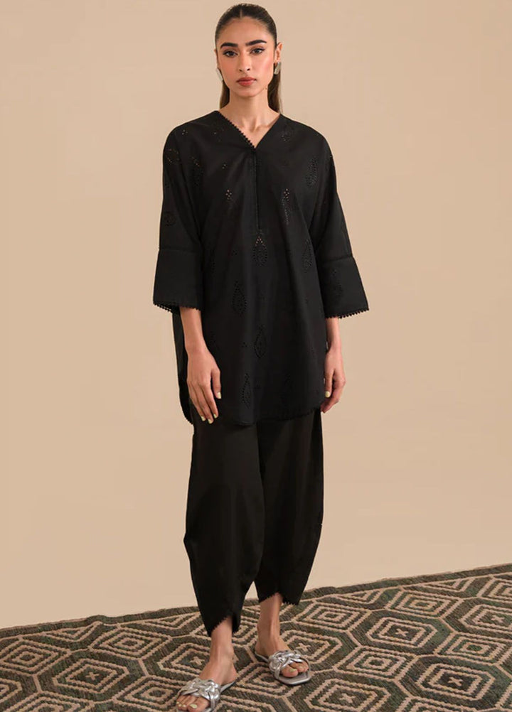 Sahar Pret Casual Cambric 2 Piece Suit SSFE23-02 Raven