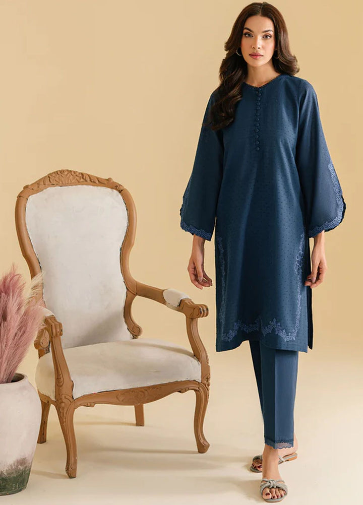 Sahar Pret Casual Jacquard 2 Piece Suit SAWMC-V1-04 Navy  Charm