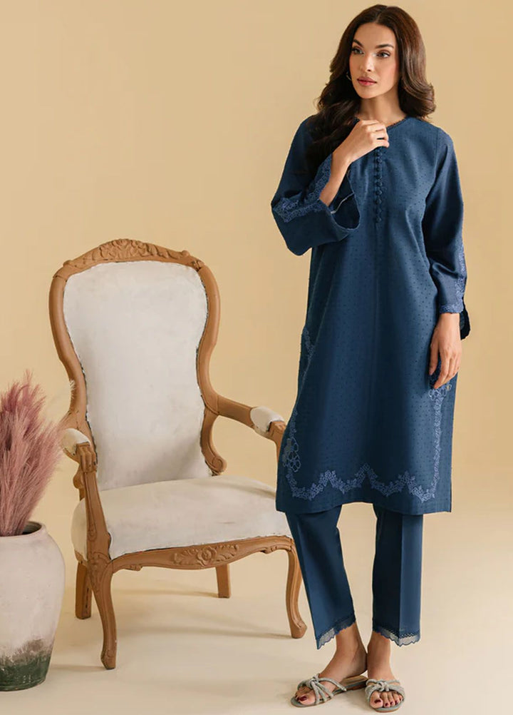 Sahar Pret Casual Jacquard 2 Piece Suit SAWMC-V1-04 Navy  Charm