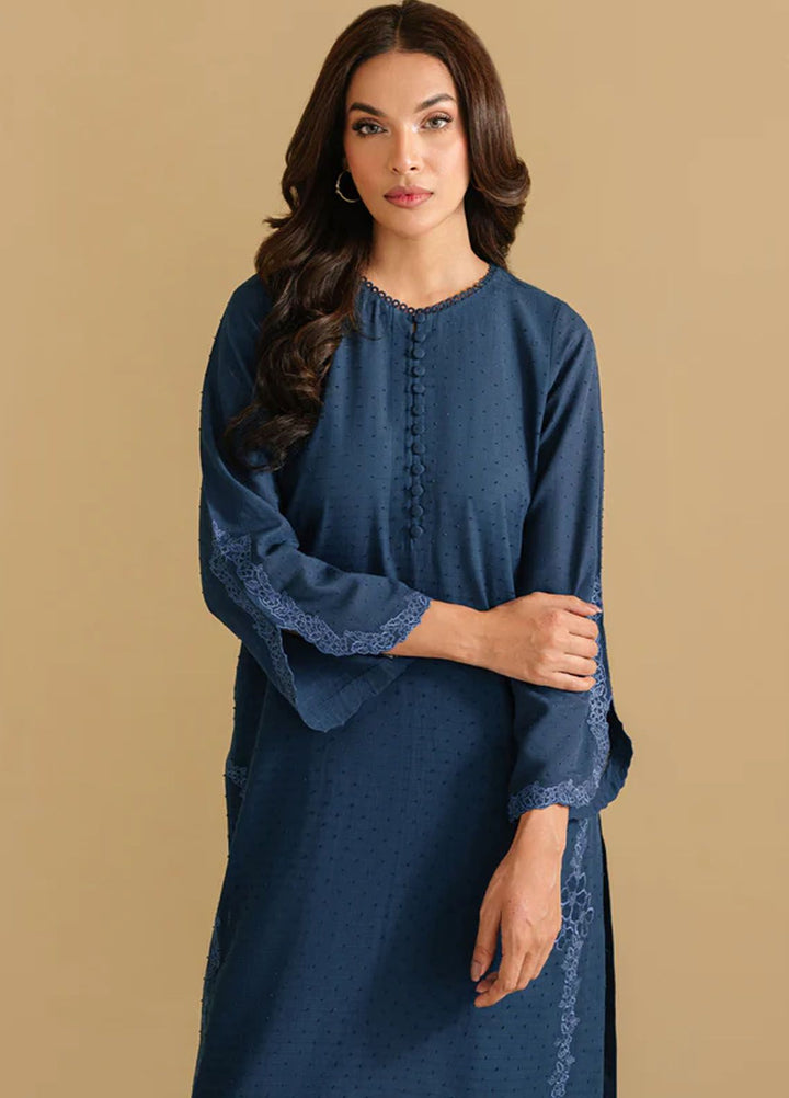 Sahar Pret Casual Jacquard 2 Piece Suit SAWMC-V1-04 Navy  Charm