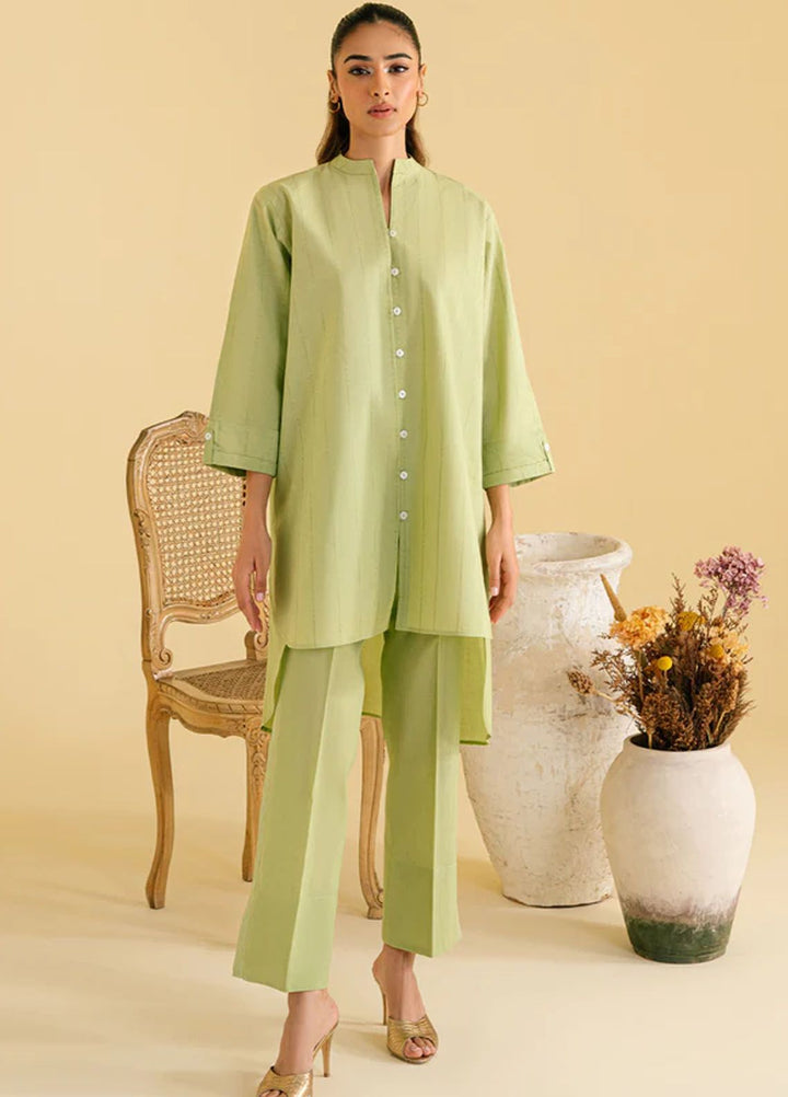 Sahar Pret Casual Jacquard 2 Piece Suit SSLJ-V1-02 Kiwi