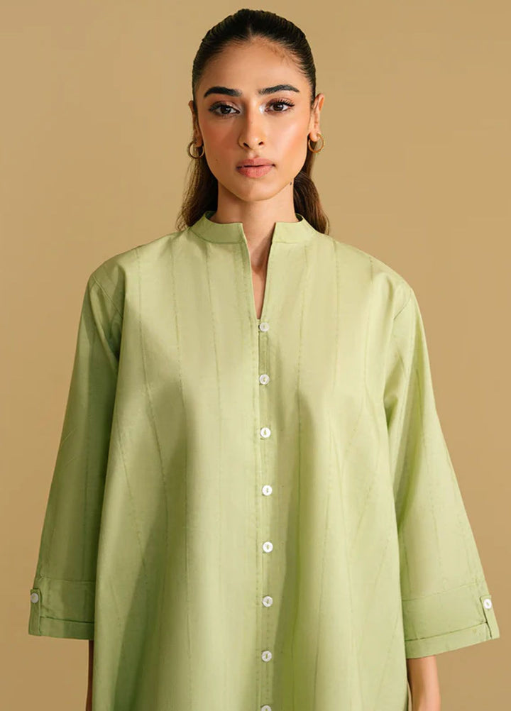 Sahar Pret Casual Jacquard 2 Piece Suit SSLJ-V1-02 Kiwi