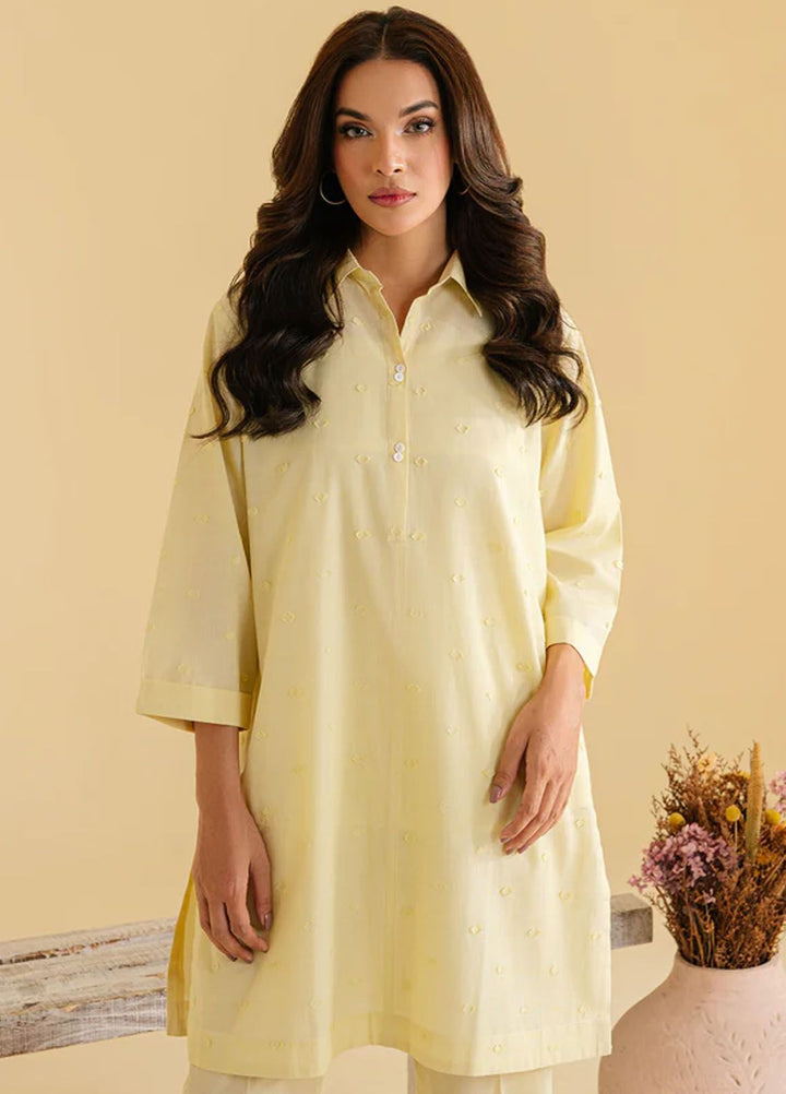 Sahar Pret Casual Jacquard 2 Piece Suit SSLJ-V1-06 Lemon drop