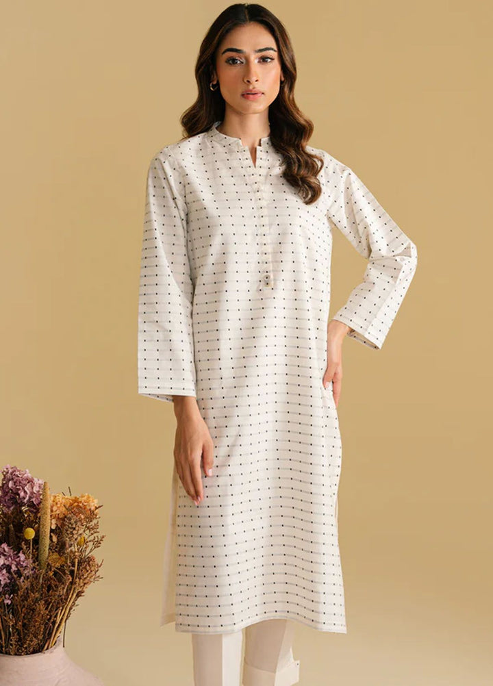 Sahar Pret Casual Jacquard 2 Piece Suit SSLJ-V1-07 Ivory Allure