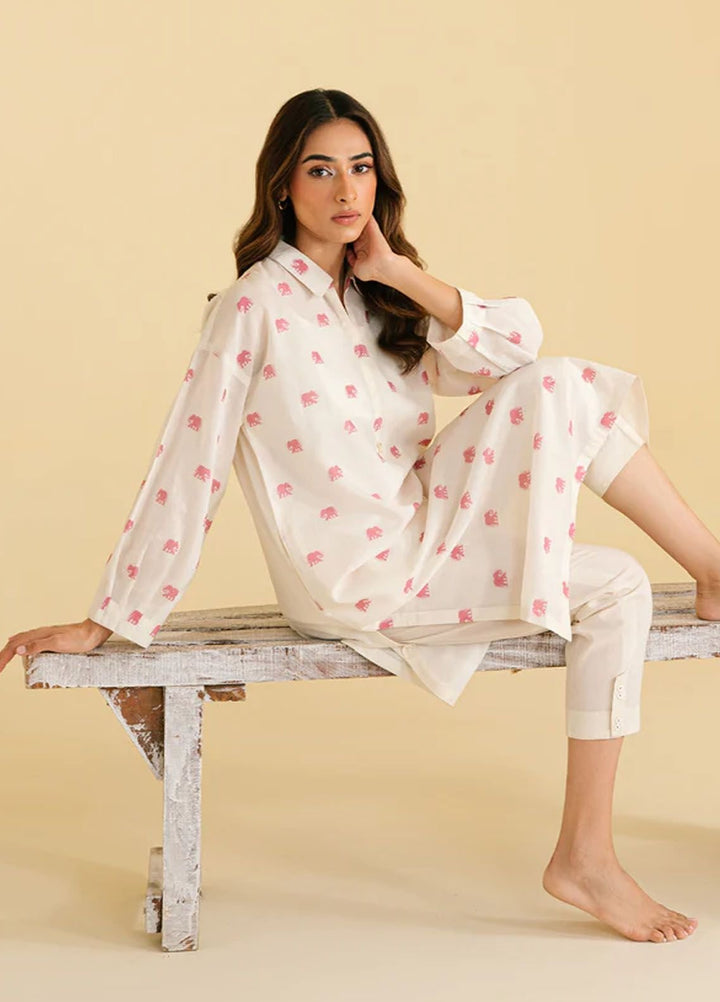 Sahar Pret Casual Jacquard 2 Piece Suit SSLJ-V1-08 Vista