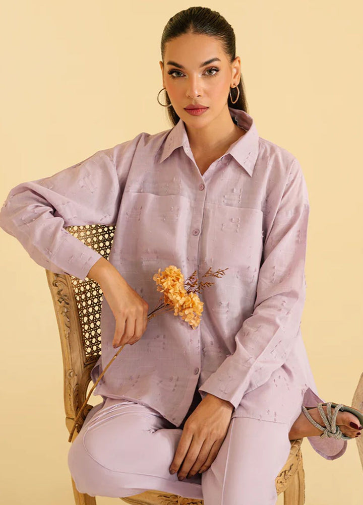 Sahar Pret Casual Jacquard 2 Piece Suit SSLJ-V1-09 Iris