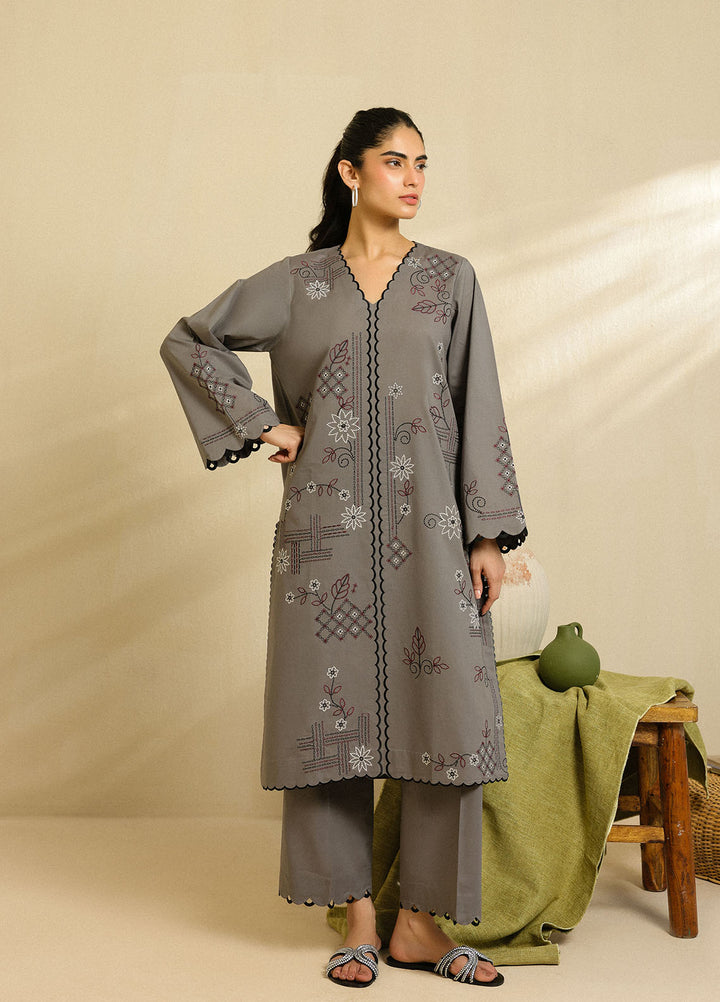 Sahar Pret Embroidered Cambric 2 Piece Suit Moonlit Peony