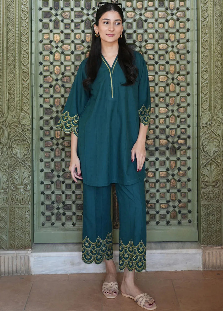Sahar Pret Embroidered Jacquard 2 Piece Suit Meadowscape