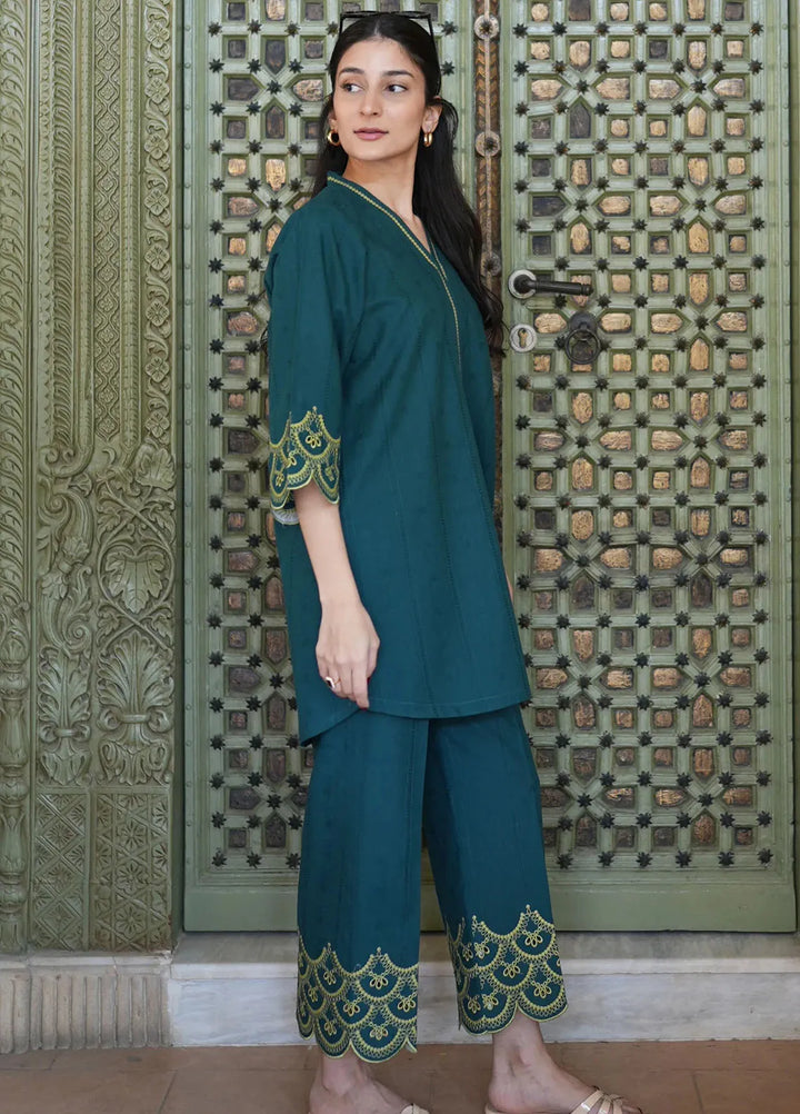 Sahar Pret Embroidered Jacquard 2 Piece Suit Meadowscape